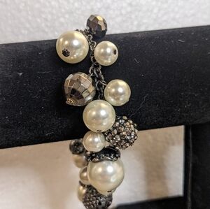 White House Black Market Rhinestone and Pearl‎ Bracelet